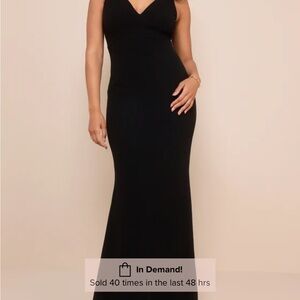 Lulu's Chic Black Backless Dress